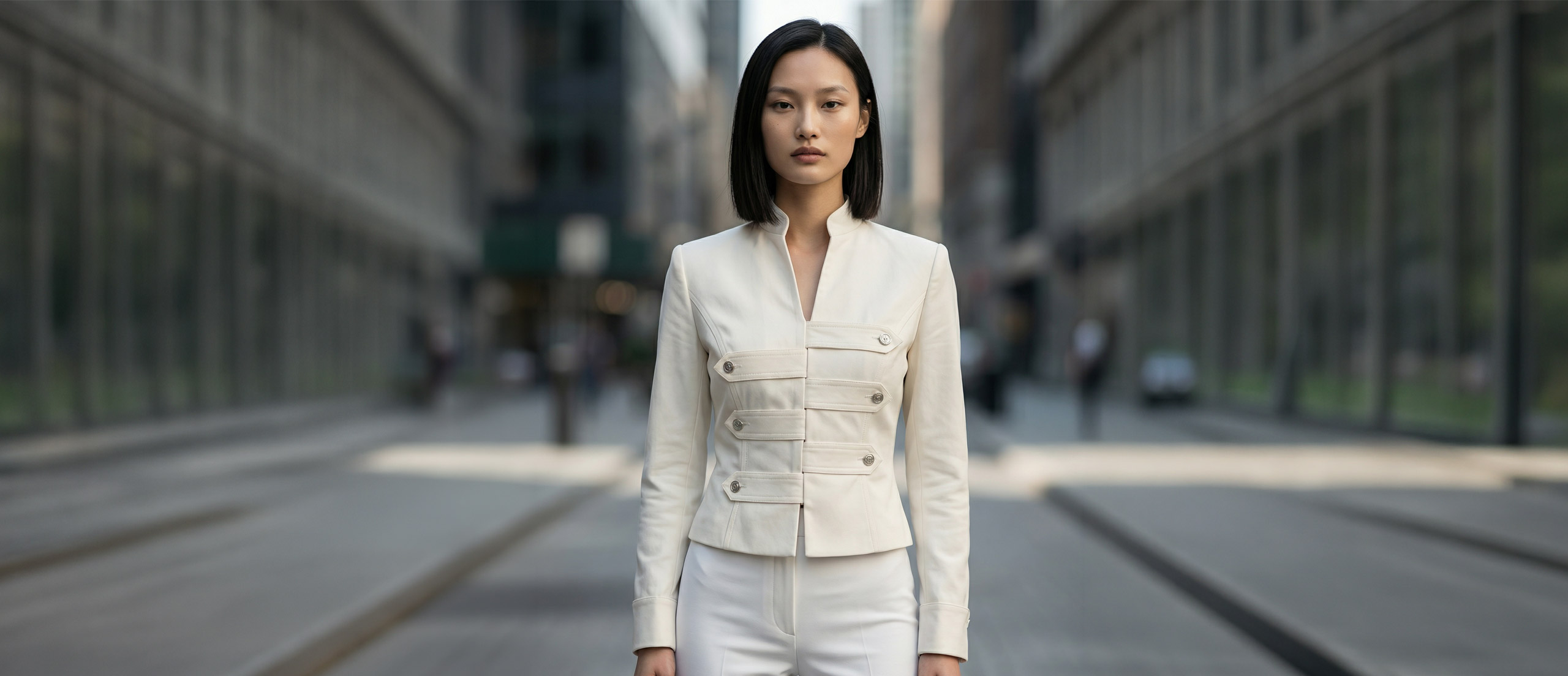 Zede Fashion - MIRANDA - Veste col mao