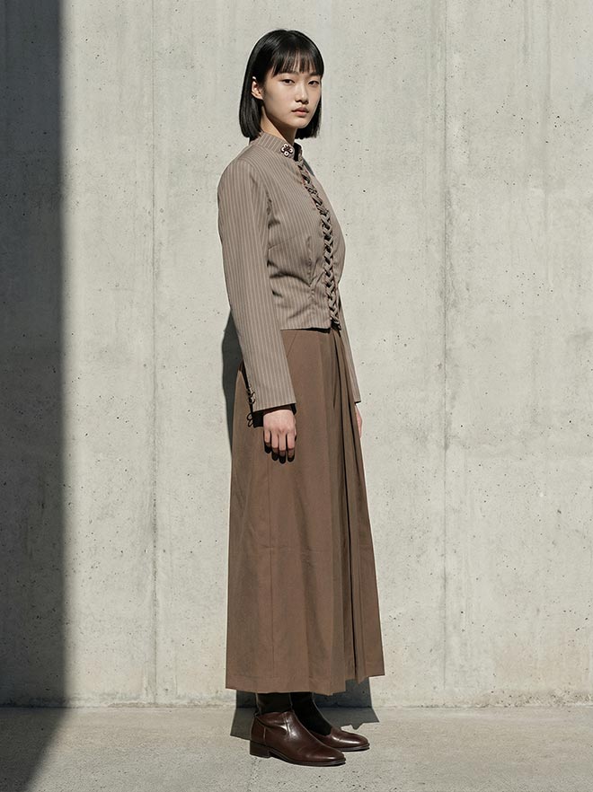 Zede Fashion - WINONA - Veste col mao & pantalon hakama