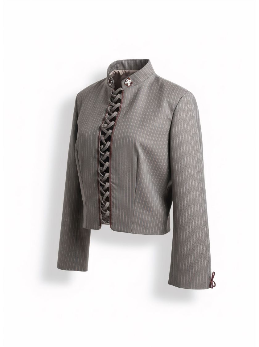 Zede Fashion - WINONA - Veste col mao & pantalon hakama