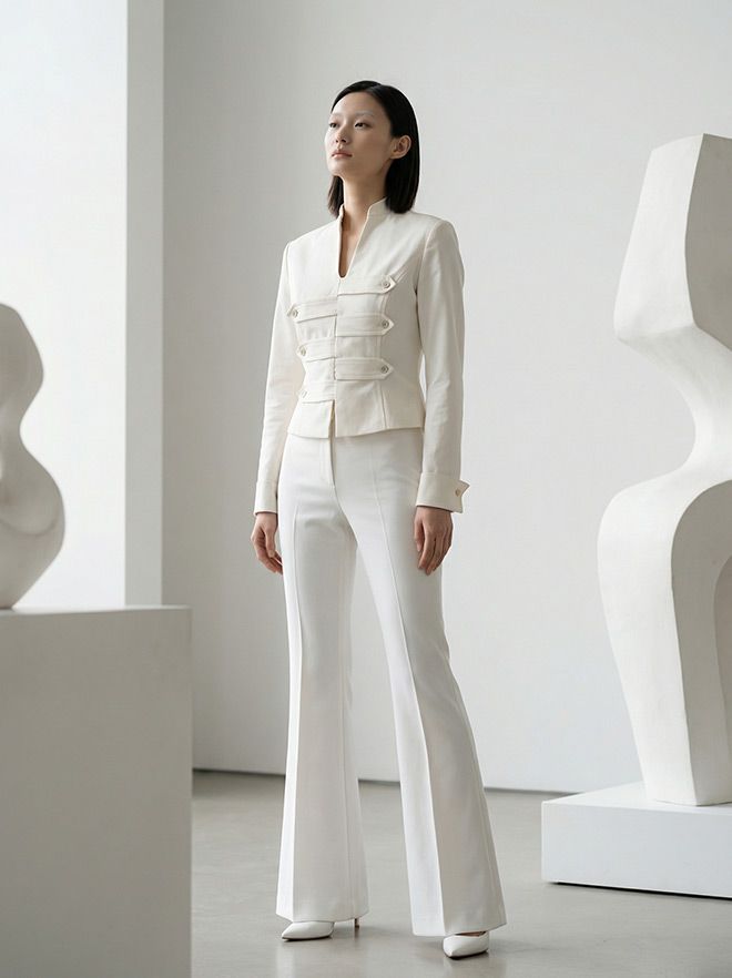 Zede Fashion - MIRANDA - Veste col mao