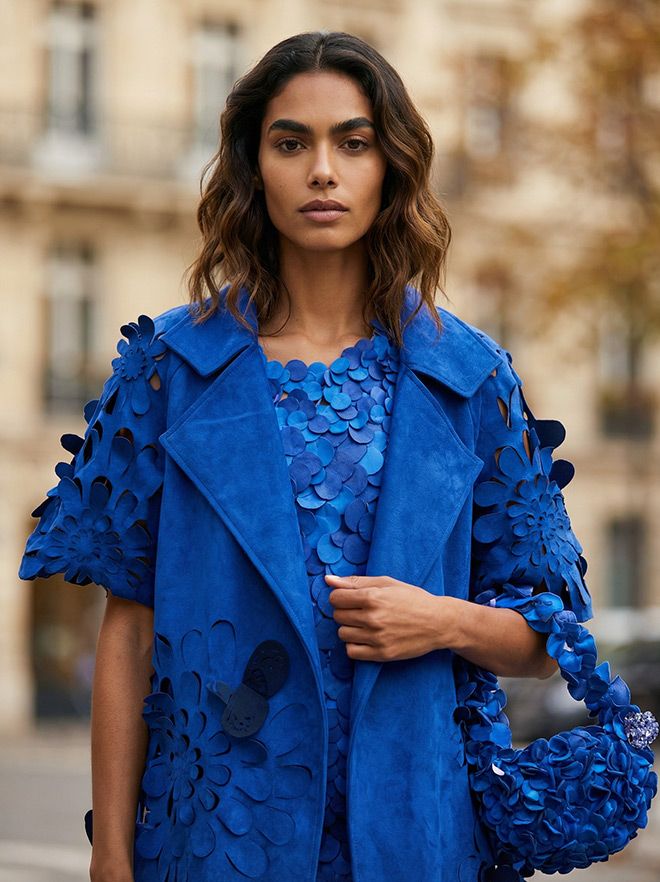 Zede Fashion - AZZURA - Robe, manteau & sac à main