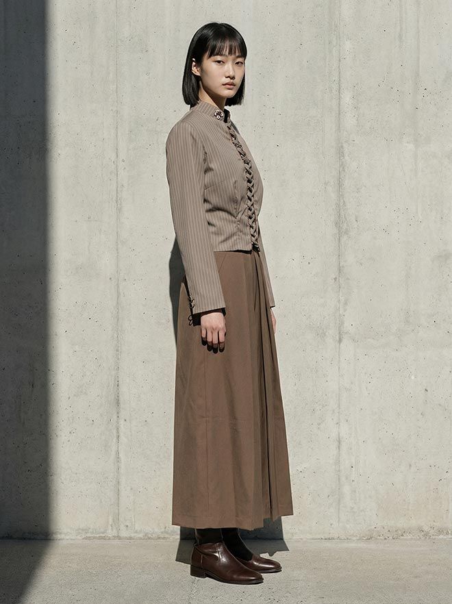 Zede Fashion - WINONA - Veste col mao & pantalon hakama